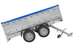 GARDEN TRAILER 264/2 KIPP Zweiachsanhänger mit Stützrad, Planenträgern, zus. Bordwänden und blauer Flachplane-Neu – Bild 10