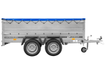 GARDEN TRAILER 264/2 KIPP Zweiachsanhänger mit Stützrad, Planenträgern, zus. Bordwänden und blauer Flachplane-Neu – Bild 5