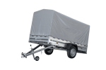 GARDEN TRAILER 264 KIPP MIT STÜTZRAD, H1100-HOCHSPRIEGEL UND GRAUER PLANE-Neu