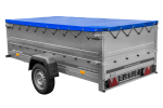 Großer Anhänger 750 kg GARDEN TRAILER 264 KIPP mit Bordwandaufsatz [zusätzliche 40 cm], Stützrad und blauer Flachplane-Neu – Bild 5