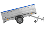 Großer Anhänger 750 kg GARDEN TRAILER 264 KIPP mit Bordwandaufsatz [zusätzliche 40 cm], Stützrad und blauer Flachplane-Neu – Bild 8