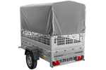 Kippanhänger Garden Trailer 200 KIPP 200×106 cm 750 kg mit Laubgitteraufsatz, Hochplane, Hochspriegel und Stützrad-Neu – Bild 3