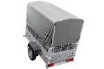 Kippanhänger Garden Trailer 200 KIPP 200×106 cm 750 kg mit Laubgitteraufsatz, Hochplane, Hochspriegel und Stützrad-Neu – Bild 5