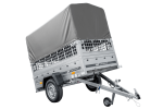 Kippanhänger Garden Trailer 200 KIPP 200×106 cm 750 kg mit Laubgitteraufsatz, Hochplane, Hochspriegel und Stützrad-Neu