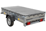 Kipper Pkw Anhänger Garden Trailer 230 KIPP [230 cm x 125 cm] mit Flachplane, Stützrad und Planenträger-Neu – Bild 11