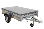 Kipper Pkw Anhänger Garden Trailer 230 KIPP [230 cm x 125 cm] mit Flachplane, Stützrad und Planenträger-Neu – Bild 12