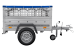 Kompakter Anhänger Garden Trailer 150 KIPP 150×106 cm 750 kg mit Laubgitteraufsatz-Neu – Bild 6