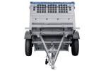 Kompakter Anhänger Garden Trailer 150 KIPP 150×106 cm 750 kg mit Laubgitteraufsatz-Neu – Bild 9