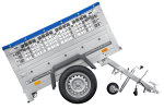 Kompakter Anhänger Garden Trailer 150 KIPP 150×106 cm 750 kg mit Laubgitteraufsatz-Neu – Bild 10