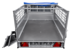 Kompakter Anhänger Garden Trailer 150 KIPP 150×106 cm 750 kg mit Laubgitteraufsatz-Neu – Bild 14