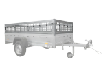 PKW-Anhänger 264×150 UNITRAILER GARDEN 265 KIPP mit Gitteraufsatz, Hochspriegel H-800 und blauer Plane-Neu – Bild 16
