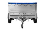 Leichtanhänger auf Blattfedern 200×125 UNITRAILER GARDEN 201/R KIPP mit BIS-Seiten, H-0-Rahmen und blauer Plane-Neu – Bild 6