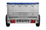 Leichtanhänger auf Blattfedern 200×125 UNITRAILER GARDEN 201/R KIPP mit BIS-Seiten, H-0-Rahmen und blauer Plane-Neu – Bild 2