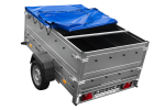 Leichtanhänger auf Blattfedern 200×125 UNITRAILER GARDEN 201/R KIPP mit BIS-Seiten, H-0-Rahmen und blauer Plane-Neu – Bild 12