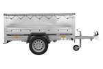 Leichtanhänger auf Blattfedern 200×125 UNITRAILER GARDEN 201/R KIPP mit BIS-Seiten, H-0-Rahmen und grauer Plane-Neu – Bild 6