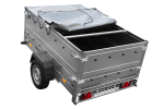 Leichtanhänger auf Blattfedern 200×125 UNITRAILER GARDEN 201/R KIPP mit BIS-Seiten, H-0-Rahmen und grauer Plane-Neu – Bild 12