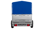 Leichtanhänger auf Blattfedern 200×125 UNITRAILER GARDEN 201/R KIPP mit BIS-Seiten, H-800-Rahmen und blauer Plane-Neu – Bild 2