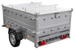 Leichtanhänger auf Federn 200×125 UNITRAILER GARDEN 201/R KIPP mit BIS-Seiten und Aluminiumabdeckung-Neu – Bild 9