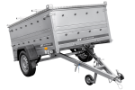 Leichtanhänger auf Federn 200×125 UNITRAILER GARDEN 201/R KIPP mit BIS-Seiten und Aluminiumabdeckung-Neu
