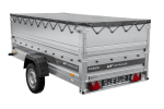 Leichter Anhänger 264×125 UNITRAILER FORCE 264 KIPP mit BIS-Seitenwänden, H-0-Rahmen und grauer Plane-Neu – Bild 7