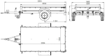 Leichter Anhänger auf Blattfedern 230×125 UNITRAILER GARDEN 230/R KIPP mit Gitterwänden, H-0-Rahmen und grauer Plane-Neu – Bild 2