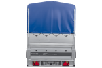 Leichter Anhänger auf Blattfedern 264×125 UNITRAILER FORCE 264/R KIPP mit BIS-Seitenwänden, H-800-Rahmen und blauer Plane-Neu – Bild 3