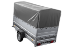 Leichter Anhänger auf Blattfedern 264×125 UNITRAILER FORCE 264/R KIPP mit BIS-Seitenwänden, H-800-Rahmen und grauer Plane-Neu – Bild 10