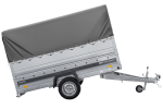 Leichter Anhänger auf Blattfedern 264×125 UNITRAILER FORCE 264/R KIPP mit BIS-Seitenwänden, H-800-Rahmen und grauer Plane-Neu – Bild 9