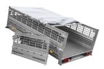 Leichter Anhänger auf Blattfedern 264×150 UNITRAILER GARDEN 265/R KIPP mit Gitterwänden, H-0 Rahmen und grauer Plane-Neu – Bild 6