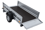 Leichter Anhänger auf Federn 230×125 UNITRAILER FORCE 230/R KIPP mit Gitterwänden, H-0-Rahmen und blauer Plane-Neu – Bild 11