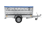 Leichter Anhänger auf Federn 230×125 UNITRAILER FORCE 230/R KIPP mit Gitterwänden, H-0-Rahmen und blauer Plane-Neu – Bild 6