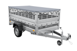 Leichter Anhänger auf Federn 230×125 UNITRAILER FORCE 230/R KIPP mit Gitterwänden, H-0-Rahmen und grauer Plane-Neu – Bild 4