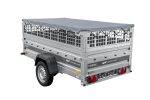 Leichter Anhänger auf Federn 230×125 UNITRAILER FORCE 230/R KIPP mit Gitterwänden, H-0-Rahmen und grauer Plane-Neu – Bild 6