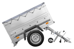 Neu Anhänger GARDEN TRAILER 150 KIPP mit zusätzlichen Bordwänden, Stützrad und Flachplane-Neu – Bild 12