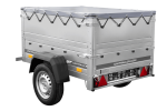 Neu Anhänger GARDEN TRAILER 150 KIPP mit zusätzlichen Bordwänden, Stützrad und Flachplane-Neu – Bild 4