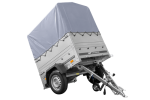 Neuanhänger Kipper ungebremst GARDEN TRAILER 150 KIPP mit zusätzlichen Bordwänden, Stützrad, Hochplane und Hochspriegel-Neu