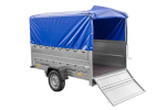 PKW-Anhänger 230×125 UNITRAILER GARDEN 230 FD mit BIS-Bordwänden, H-800-Gestell und blauer Plane-Neu – Bild 9