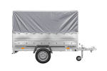 PKW-Anhänger 230×125 UNITRAILER GARDEN 230 FD mit BIS-Seiten, H-800-Gestell und grauer Plane-Neu – Bild 4