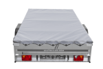 PKW Anhänger 264×150 UNITRAILER GARDEN 265 KIPP mit Flachplanenträger und grauer Plane-Neu – Bild 12