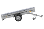 PKW Anhänger 264×150 UNITRAILER GARDEN 265 KIPP mit Flachplanenträger und grauer Plane-Neu – Bild 7