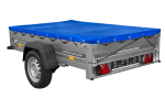 PKW Anhänger auf Blattfedern 200×125 UNITRAILER GARDEN 201/R KIPP mit H-0 Rahmen und blauer Plane-Neu – Bild 7