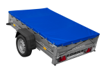 PKW Anhänger auf Blattfedern 200×125 UNITRAILER GARDEN 201/R KIPP mit H-0 Rahmen und blauer Plane-Neu – Bild 8