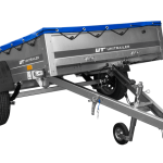 PKW Anhänger auf Blattfedern 200×125 UNITRAILER GARDEN 201/R KIPP mit H-0 Rahmen und blauer Plane-Neu