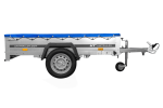 PKW Anhänger auf Blattfedern 200×125 UNITRAILER GARDEN 201/R KIPP mit H-0 Rahmen und blauer Plane-Neu – Bild 13