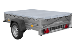 PKW-Anhänger auf Blattfedern 200×125 UNITRAILER GARDEN 201/R KIPP mit H-0 Rahmen und grauer Plane-Neu – Bild 5