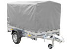 PKW-Anhänger auf Blattfedern 230×125 UNITRAILER GARDEN 230/R KIPP mit H-1100-Rahmen und grauer Plane-Neu