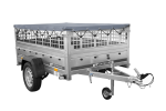 PKW-Anhänger auf Federn 200×125 UNITRAILER GARDEN 201/R KIPP mit Gitterwänden, H-0-Rahmen und grauer Plane-Neu – Bild 9