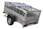 PKW-Anhänger auf Federn 200×125 UNITRAILER GARDEN 201/R KIPP mit Gitterwänden, H-0-Rahmen und grauer Plane-Neu – Bild 8