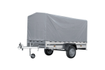 PKW-Anhänger auf Federn 264×125 UNITRAILER GARDEN 264/R KIPP mit H-1100-Rahmen und grauer Plane-Neu