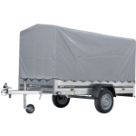 PKW-Anhänger auf Federn 264×125 UNITRAILER GARDEN 264/R KIPP mit H-1100-Rahmen und grauer Plane-Neu